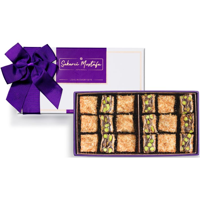 Antep Fıstıklı Kadayıf Kaplı Lokum Baklava 360 Gr